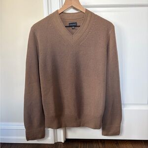 Club Monaco Men's Tan/Brown Textured Sweater